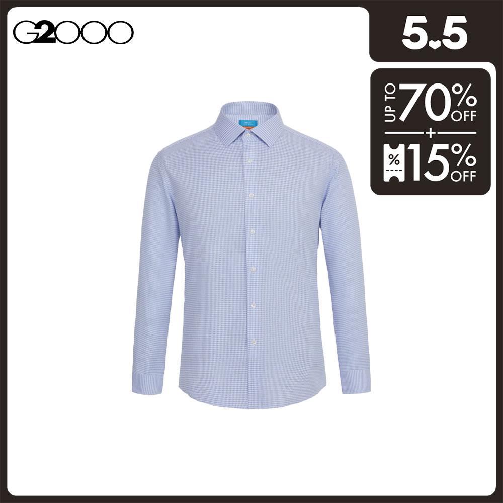 G2000 Men Non-Iron Cotton Spandex Cool Checks Shirt