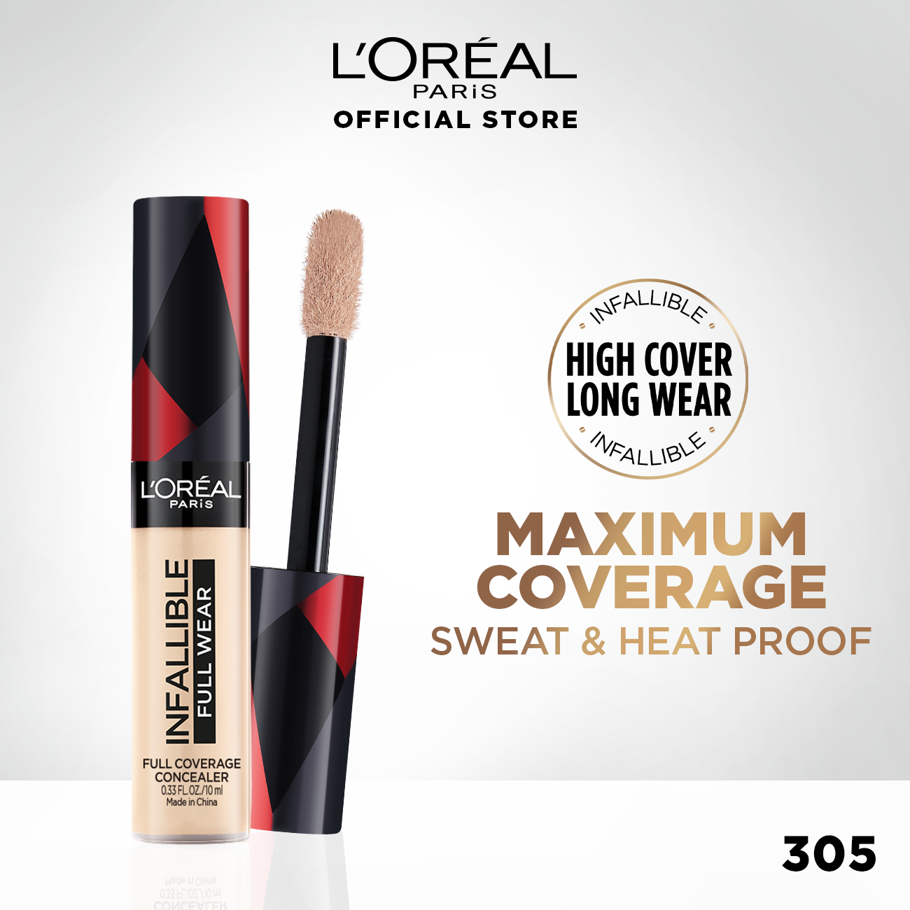 L'Oreal Paris Infallible Full Wear Concealer 10ml (Waterproof/Full Coverage/Makeup)