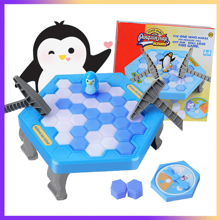 Save Penguin Fun Ice-Block Breaking Game | Puzzle Table Games Ice Cubes Pounding Toys | Funny Trap Interactive Board Game for Kids | Boys and Girls Gift